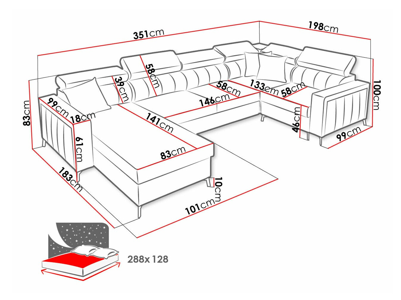 Ugaona sofa Sarasota 154 (Mono 244 + Botanical 36)