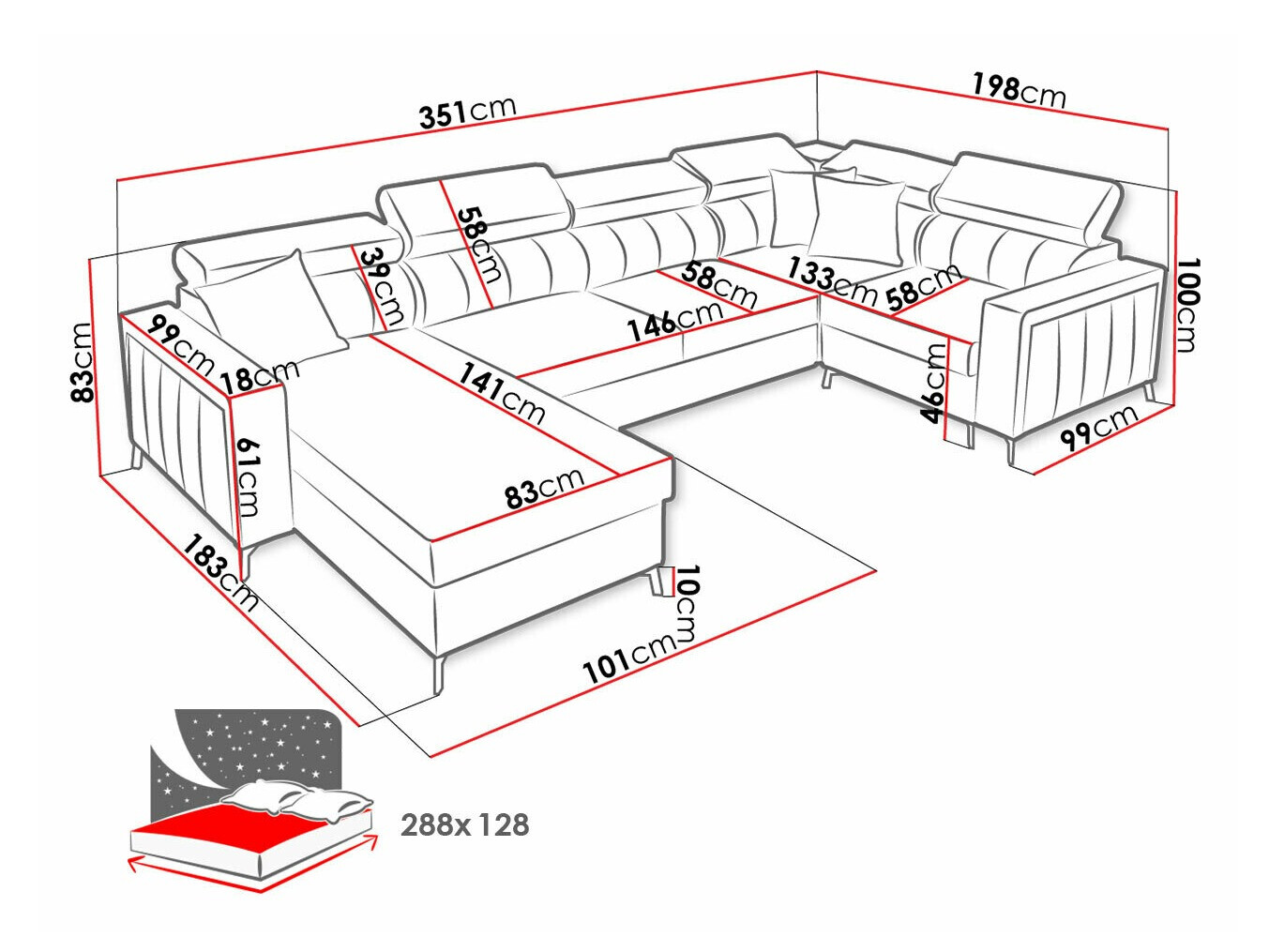 Ugaona sofa Sarasota 154 (Mono 244 + Botanical 36)