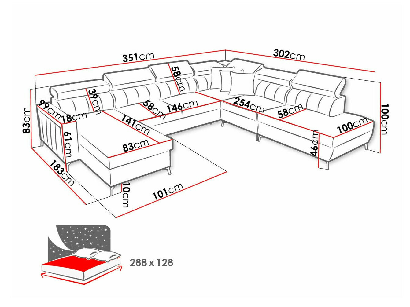 Ugaona sofa Sarasota 155 (Mono 231 + Botanical 36)
