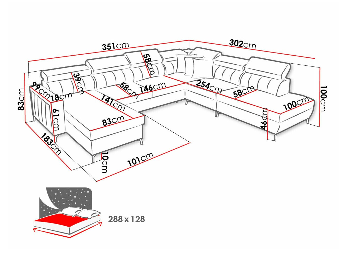 Ugaona sofa Sarasota 155 (Mono 234 + Botanical 36)