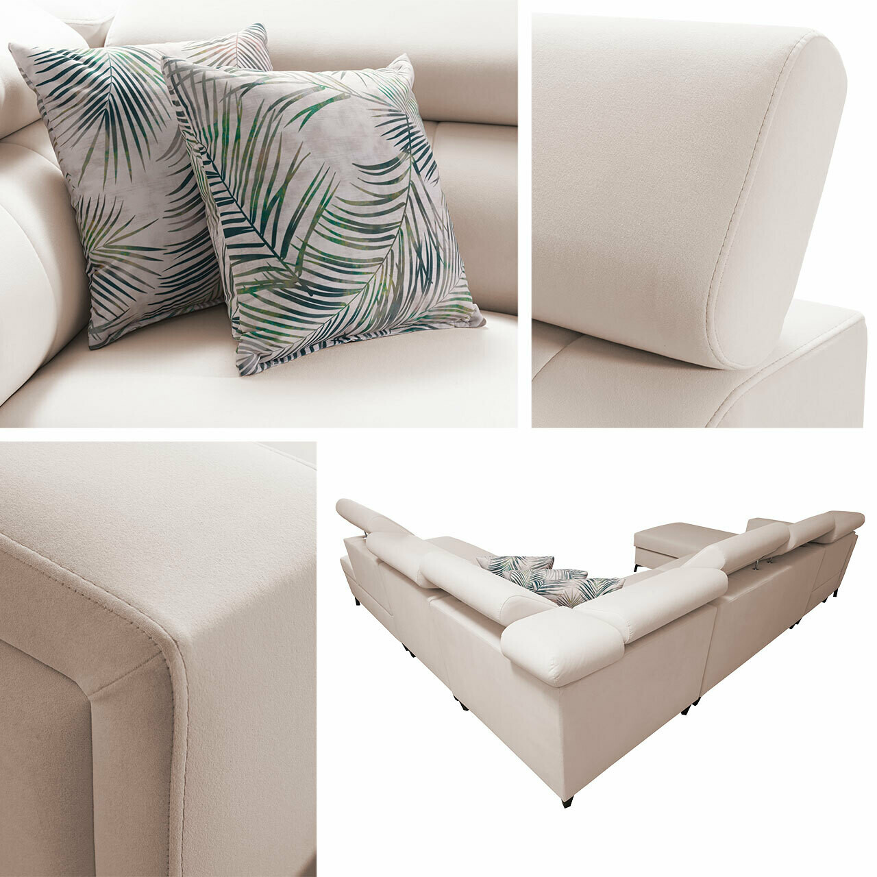 Ugaona sofa Sarasota 155 (Mono 244 + Botanical 36)