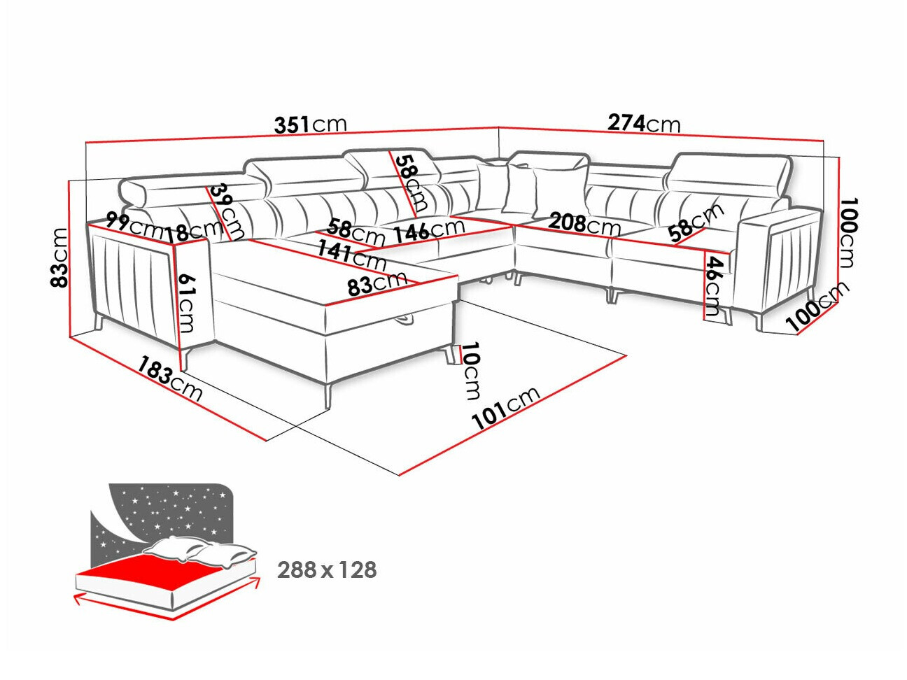 Ugaona sofa Sarasota 157 (Mono 244 + Botanical 36)