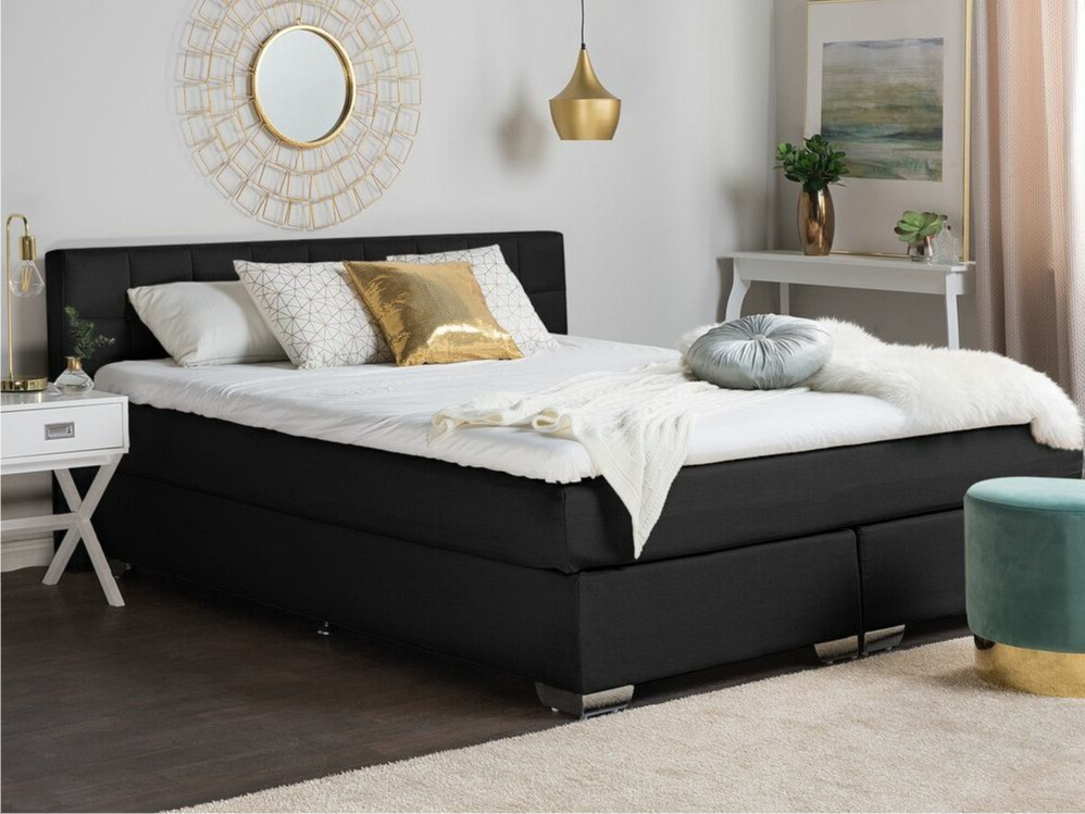 Boxspring krevet Berwyn 718 (Crno)
