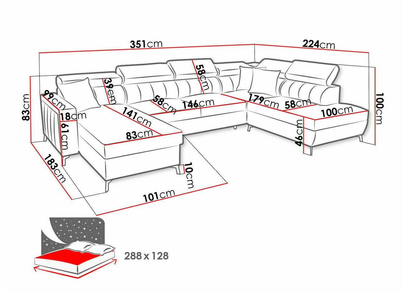 Ugaona sofa Sarasota 158 (Mono 234 + Botanical 36)
