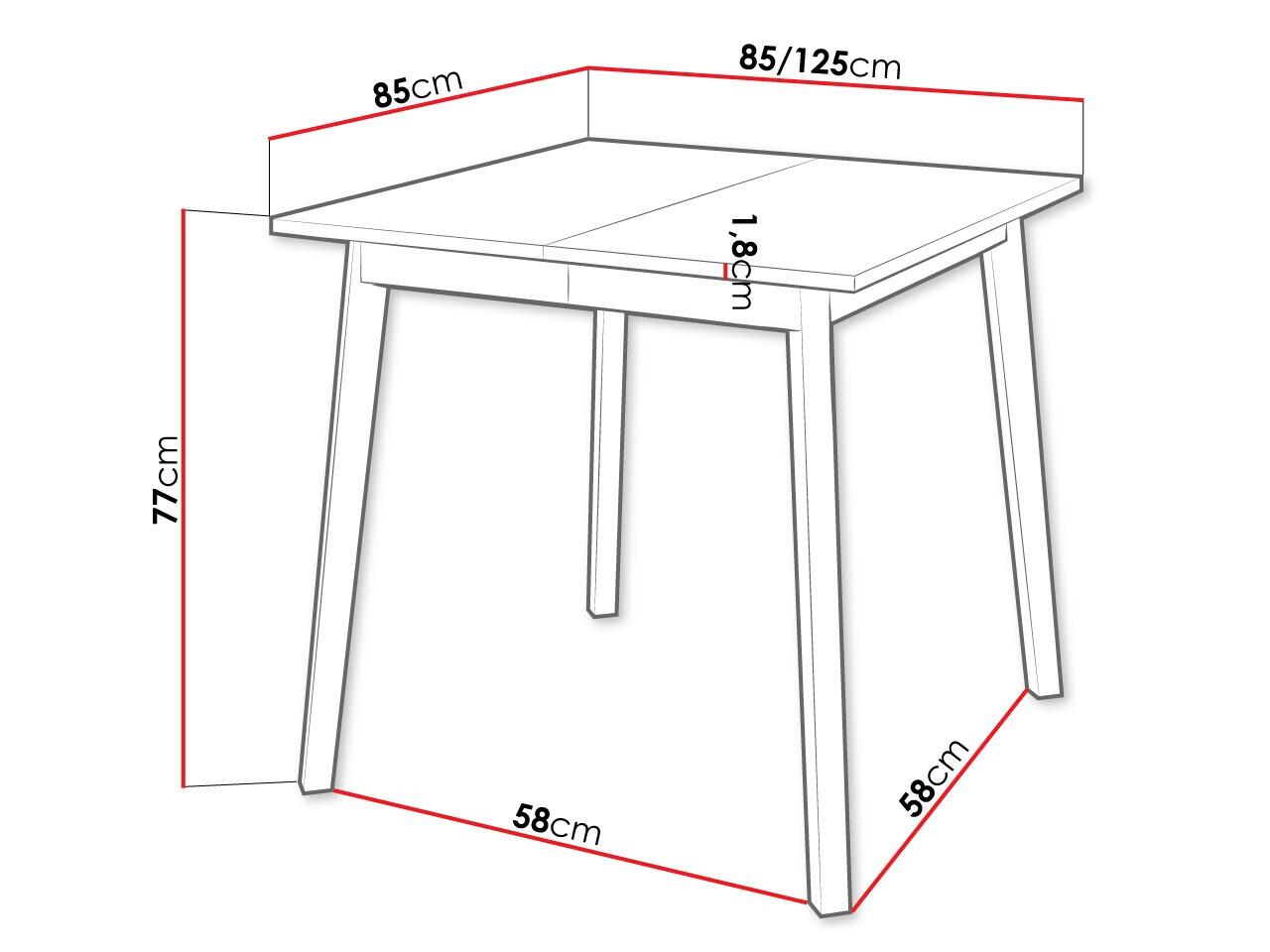 Sto Edmond 109 (Zanatski zlatni hrast + Crno)