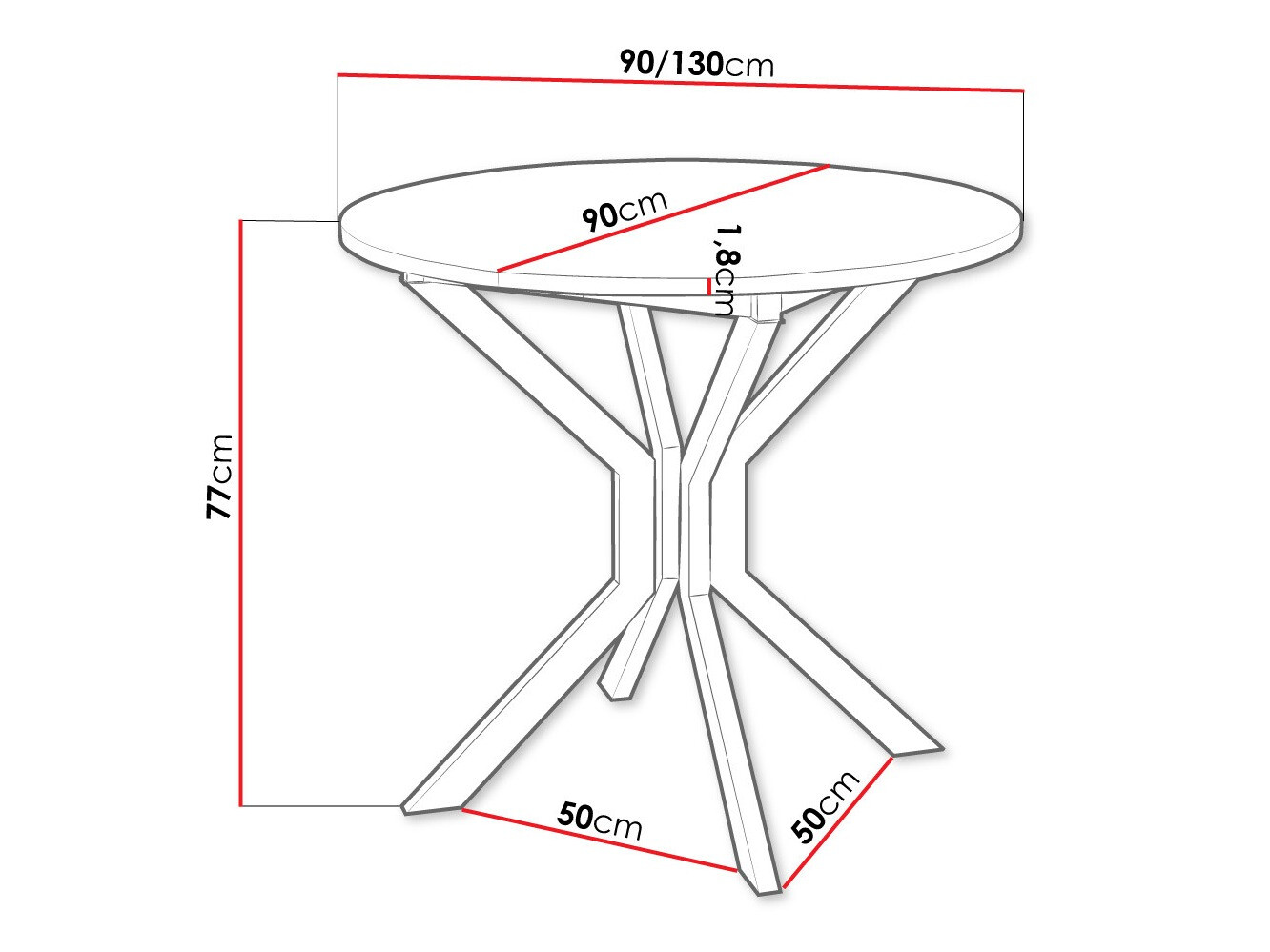 Sto Edmond 111 (Zanatski zlatni hrast + Crno)
