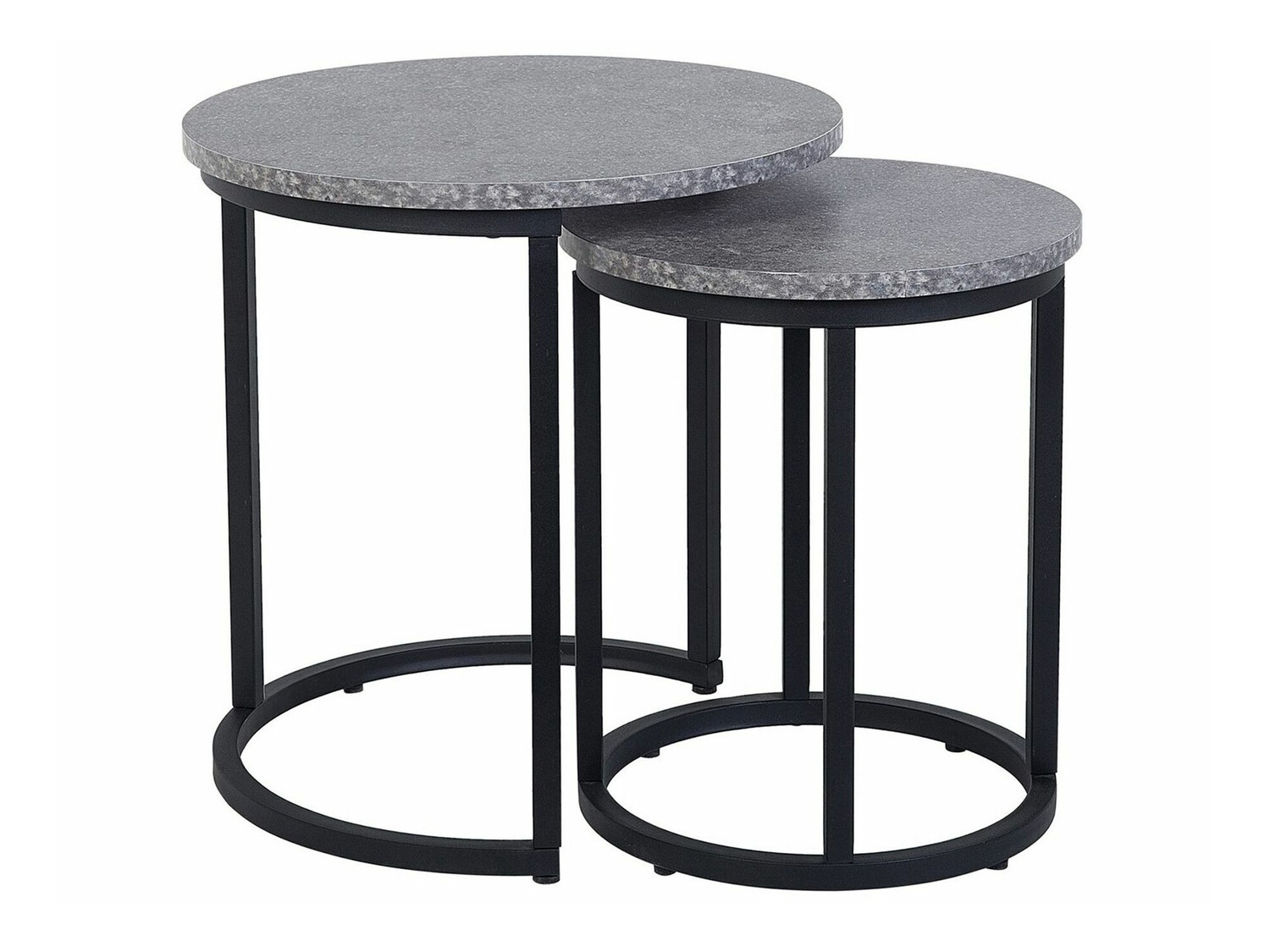 Set pomoćnih stočića Berwyn 759 (Crno + Beton)