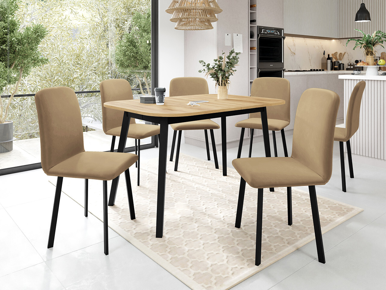 Trpezarijski set Edmond 117 (Amor Velvet 4302)