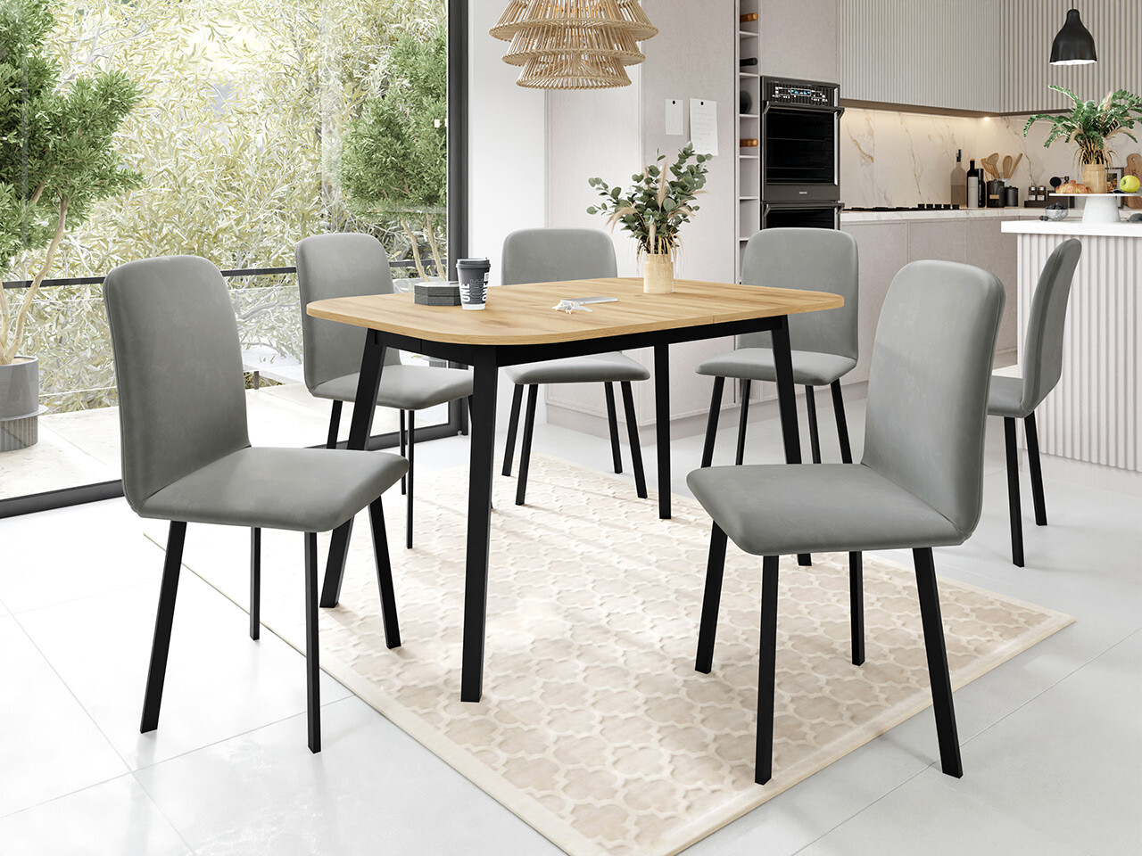 Trpezarijski set Edmond 117 (Amor Velvet 4318)