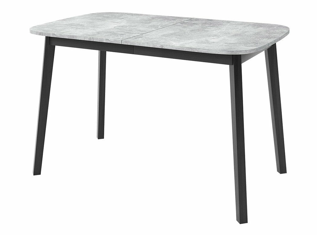 Trpezarijski set Edmond 117 (Sivi mermer + Crno)