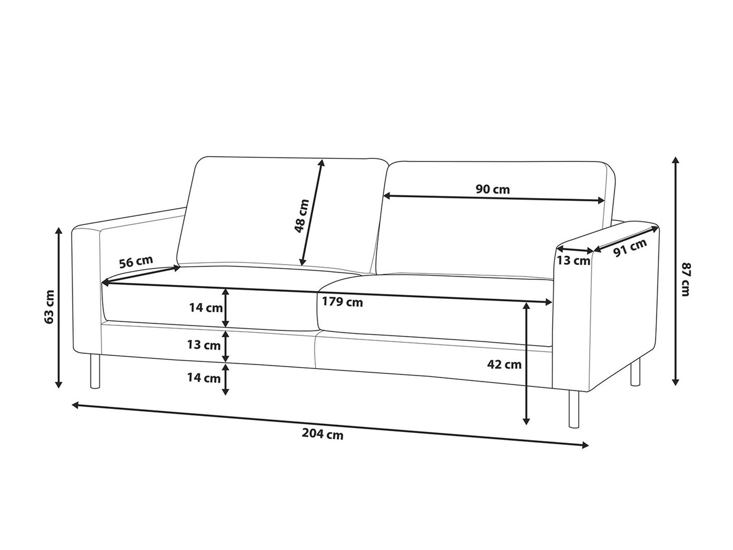 Sofa Berwyn 764 (Bež)