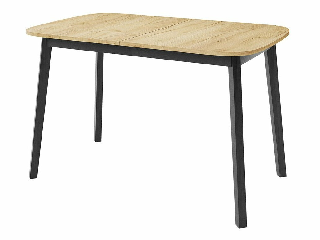 Trpezarijski set Edmond 117 (Zanatski zlatni hrast + Crno)