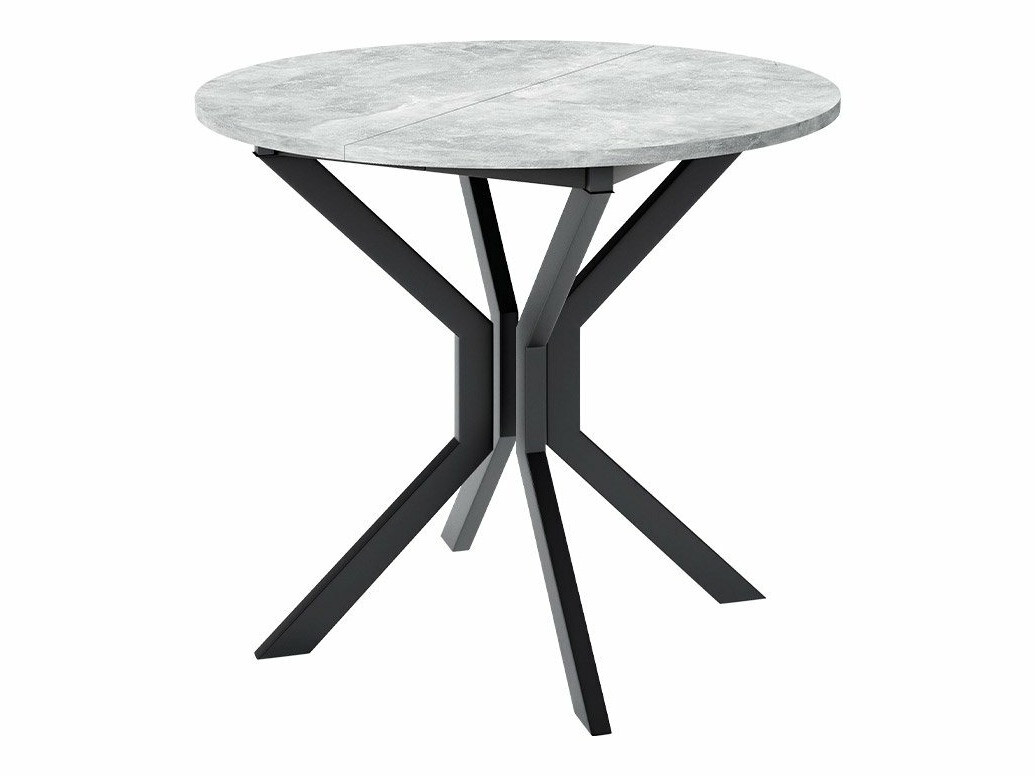 Trpezarijski set Edmond 118 (Sivi mermer + Crno)