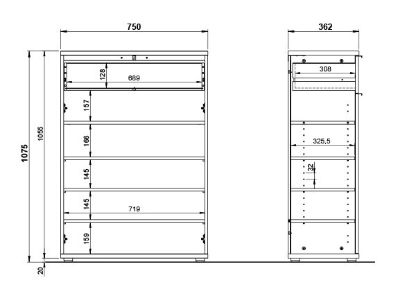Set za hodnik Soliru 102 (Belo)