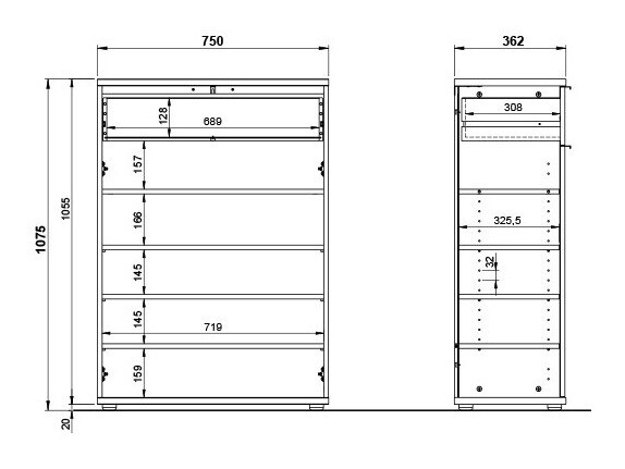 Set za hodnik Soliru 102 (Belo)