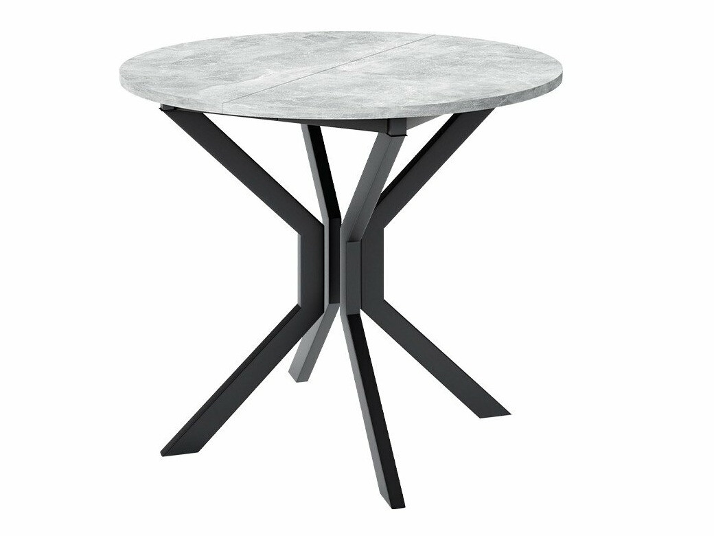 Trpezarijski set Edmond 118 (Sivi mermer + Crno)