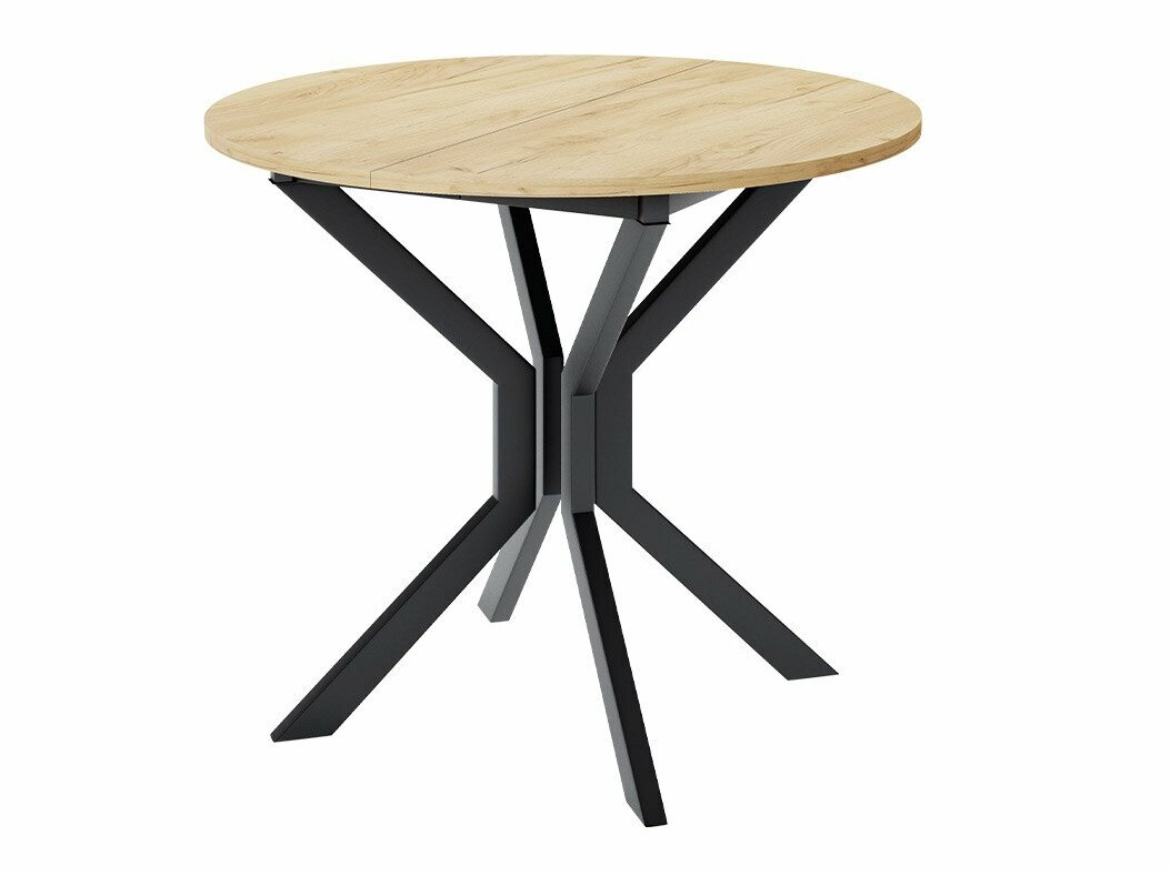 Trpezarijski set Edmond 118 (Zanatski zlatni hrast + Crno)