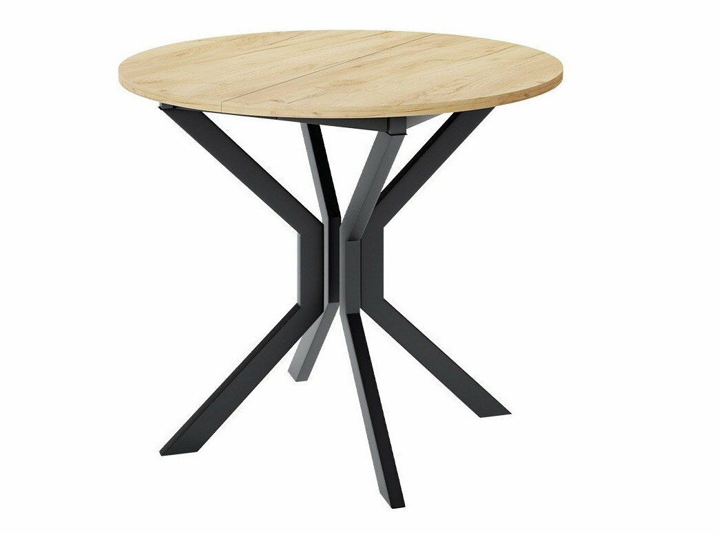 Trpezarijski set Edmond 118 (Zanatski zlatni hrast + Crno)