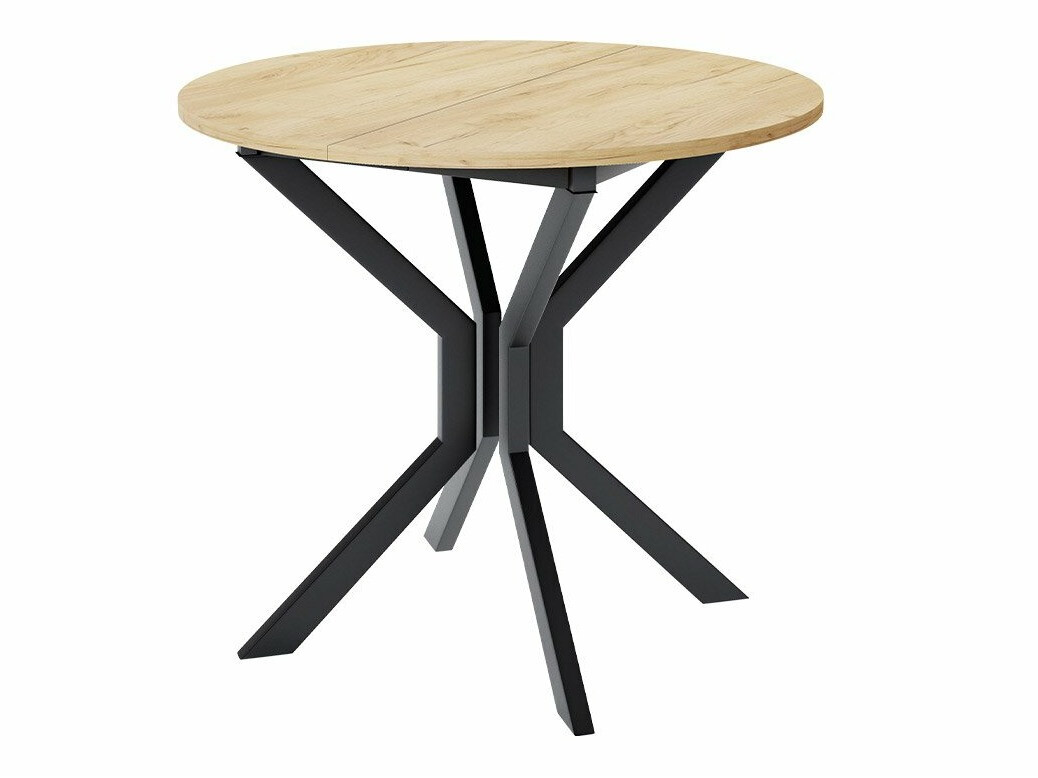 Trpezarijski set Edmond 118 (Zanatski zlatni hrast + Crno)