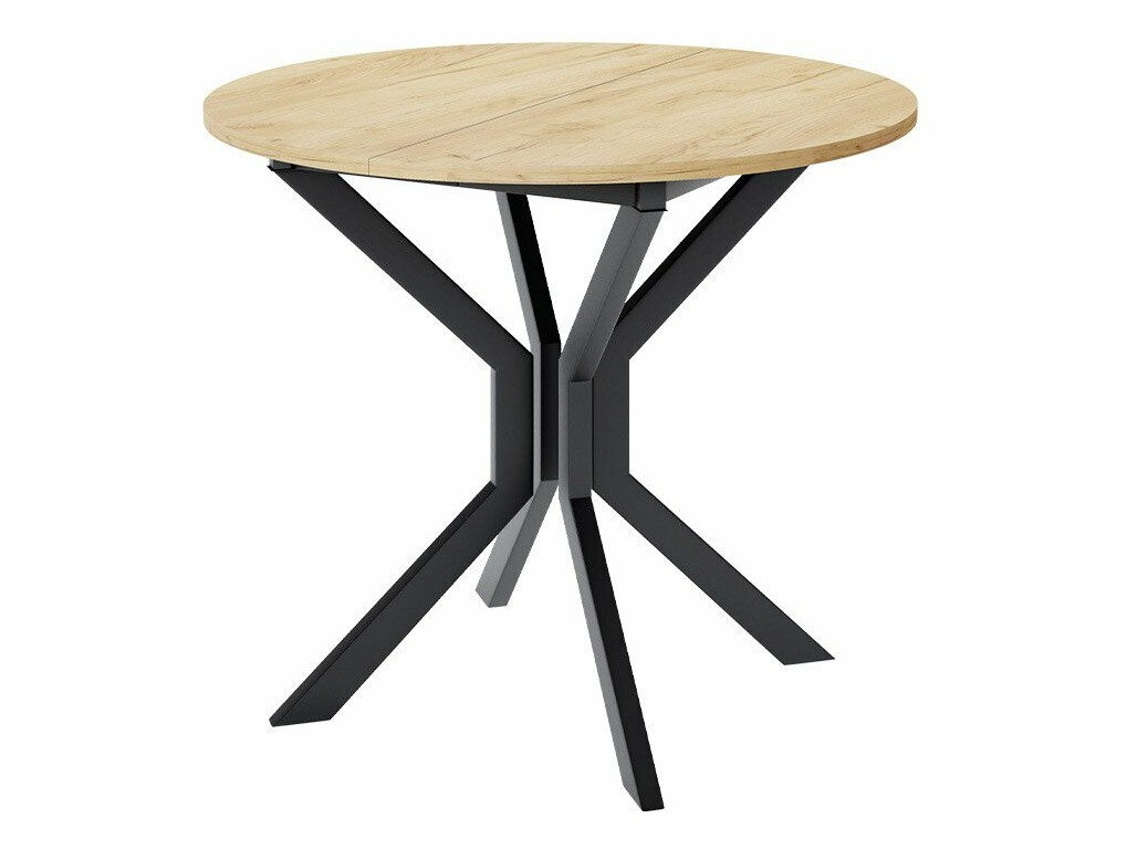 Trpezarijski set Edmond 118 (Zanatski zlatni hrast + Crno)