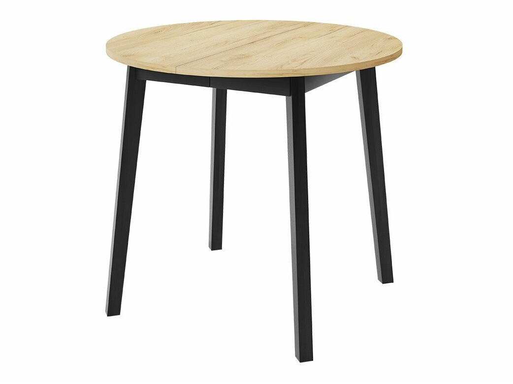 Trpezarijski set Edmond 119 (Zanatski zlatni hrast + Crno)