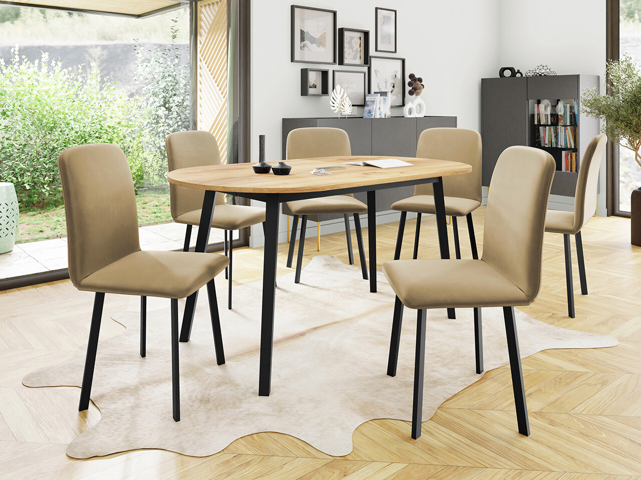 Trpezarijski set Edmond 121 (Amor Velvet 4302)