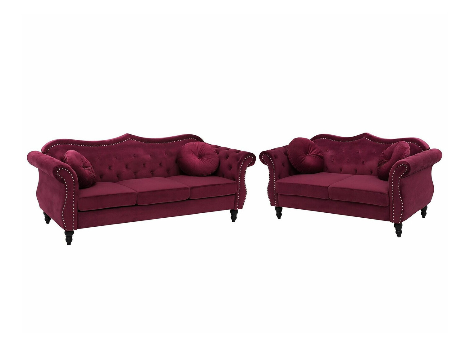Set tapaciranog nameštaja Česterfild Berwyn 797 (Bordo)