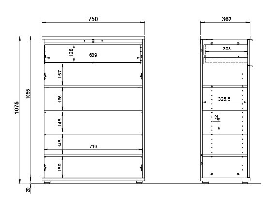 Set za hodnik Soliru 104 (Belo)