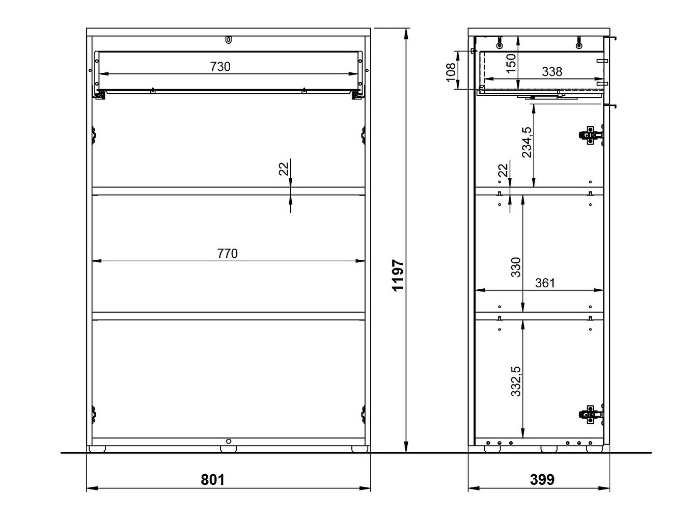 Komoda Feltoru 101 (Belo)