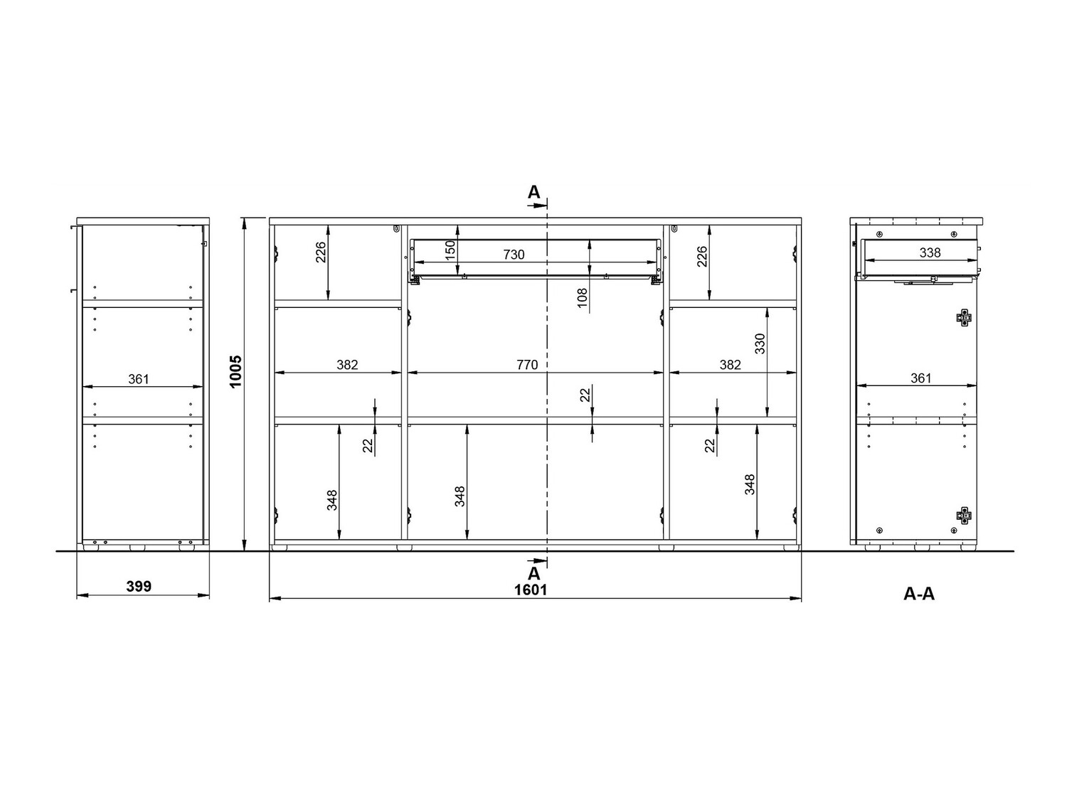 Komoda Feltoru 105 (Belo)