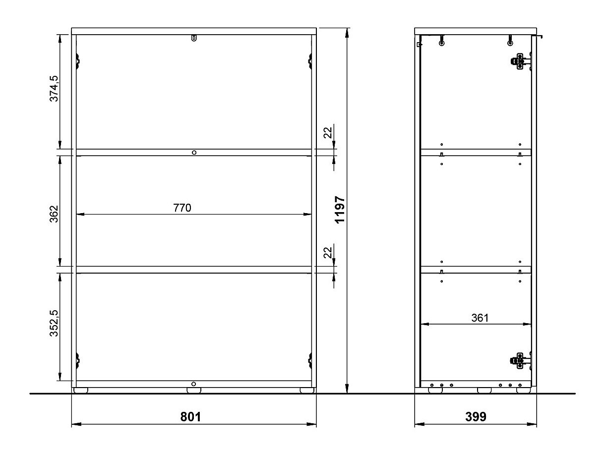 Ormarić Feltoru 100 (Belo)
