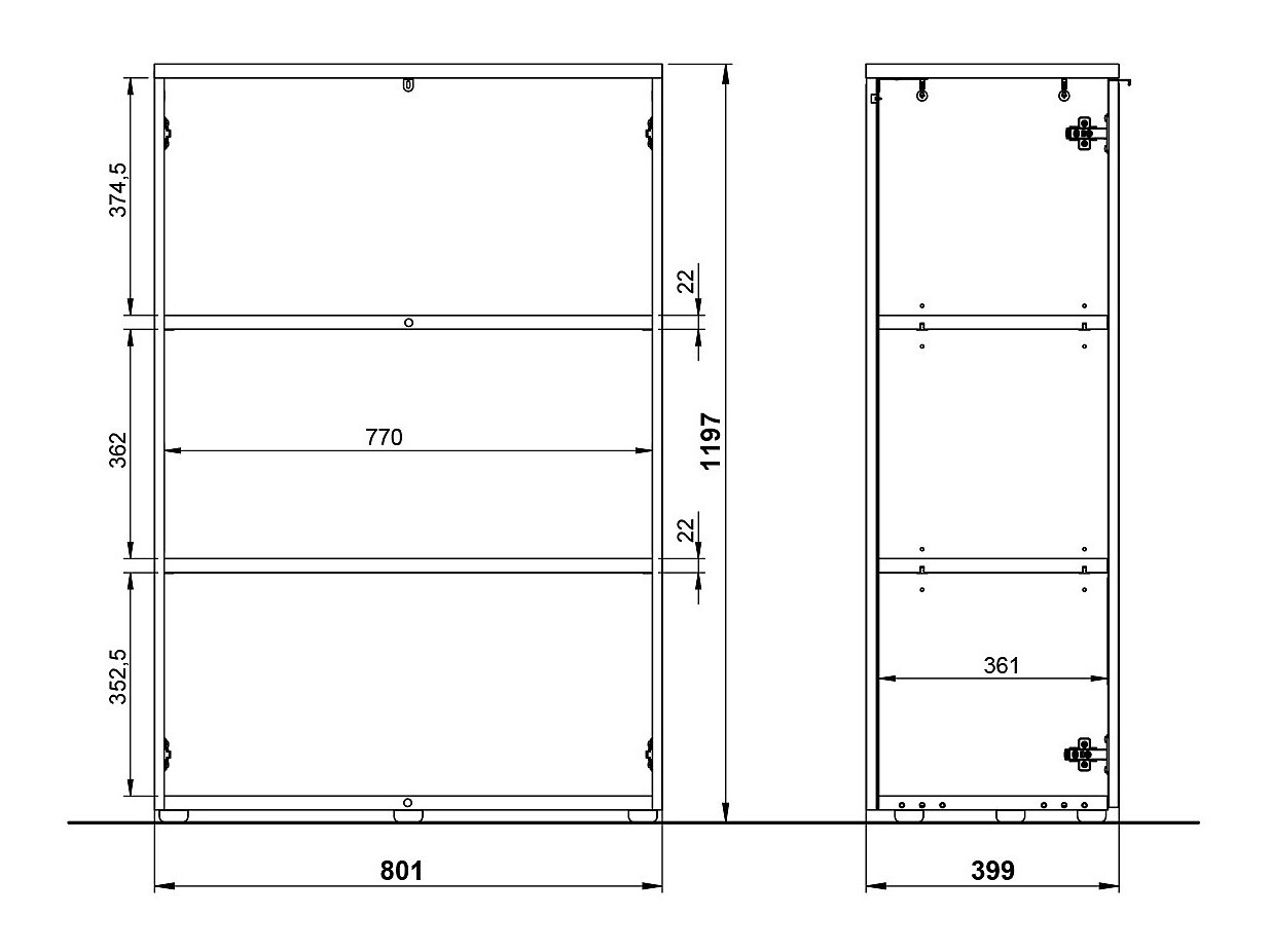 Ormarić Feltoru 100 (Grafit)