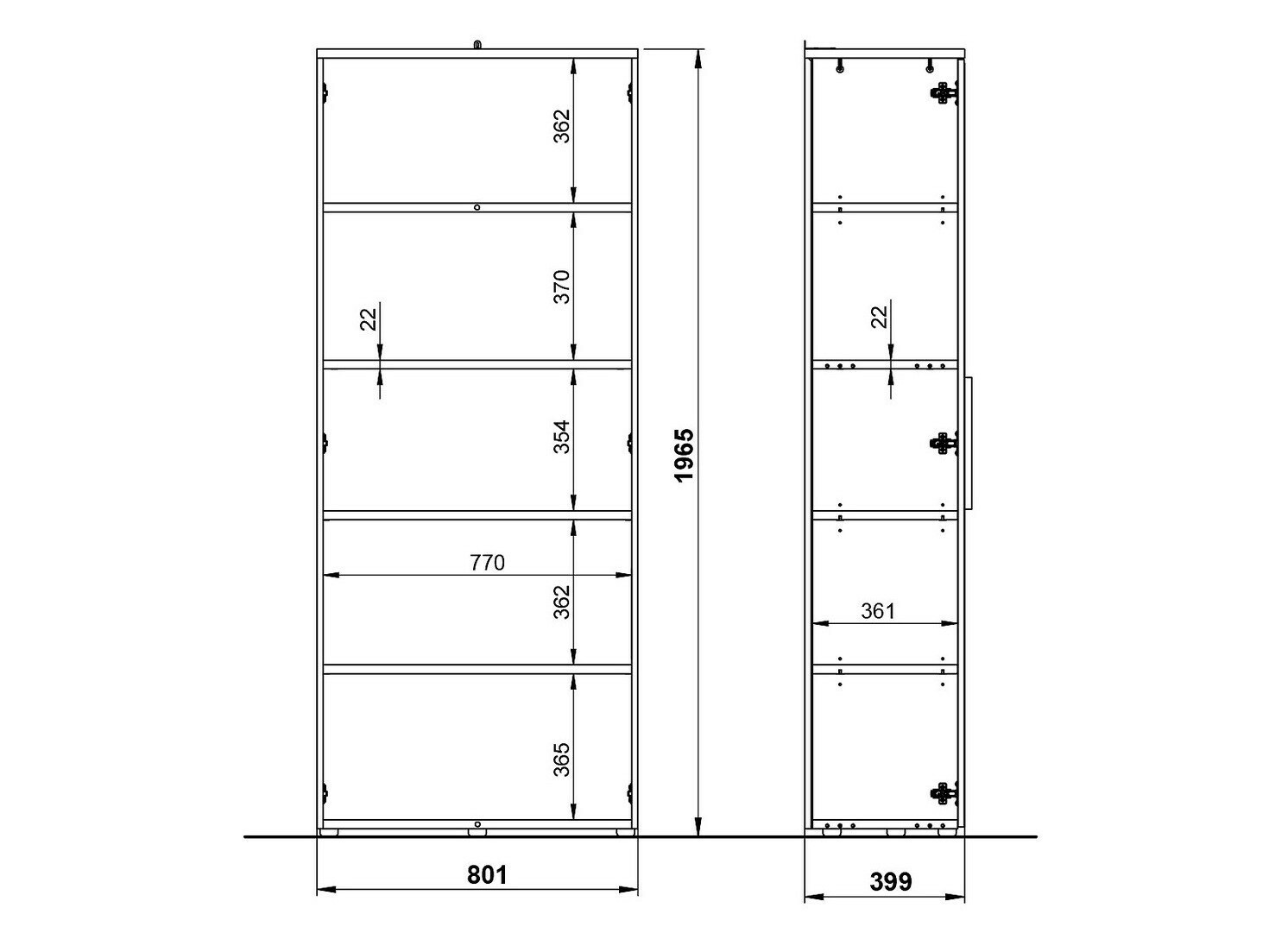 Polica Feltoru 102 (Belo)