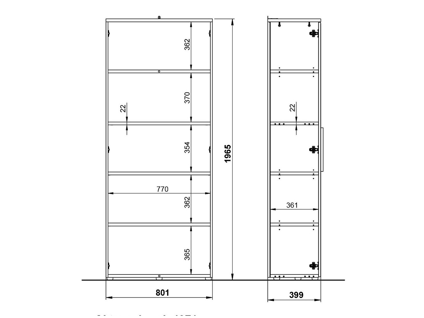 Polica Feltoru 102 (Graphite)
