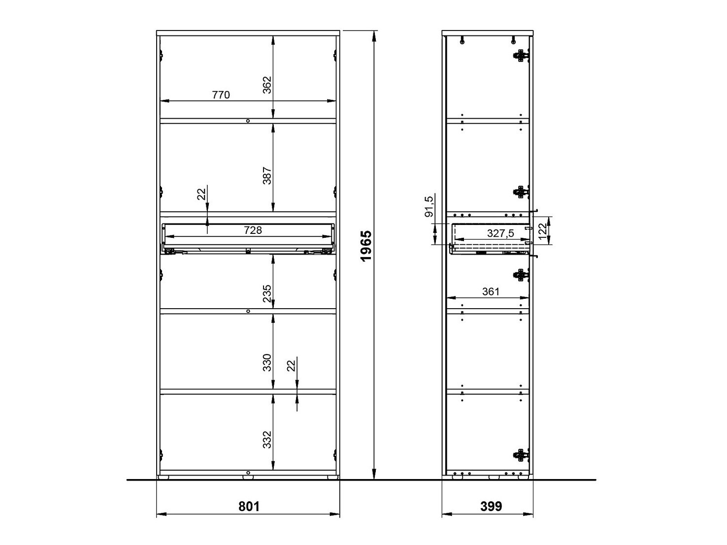 Polica Feltoru 103 (Belo)