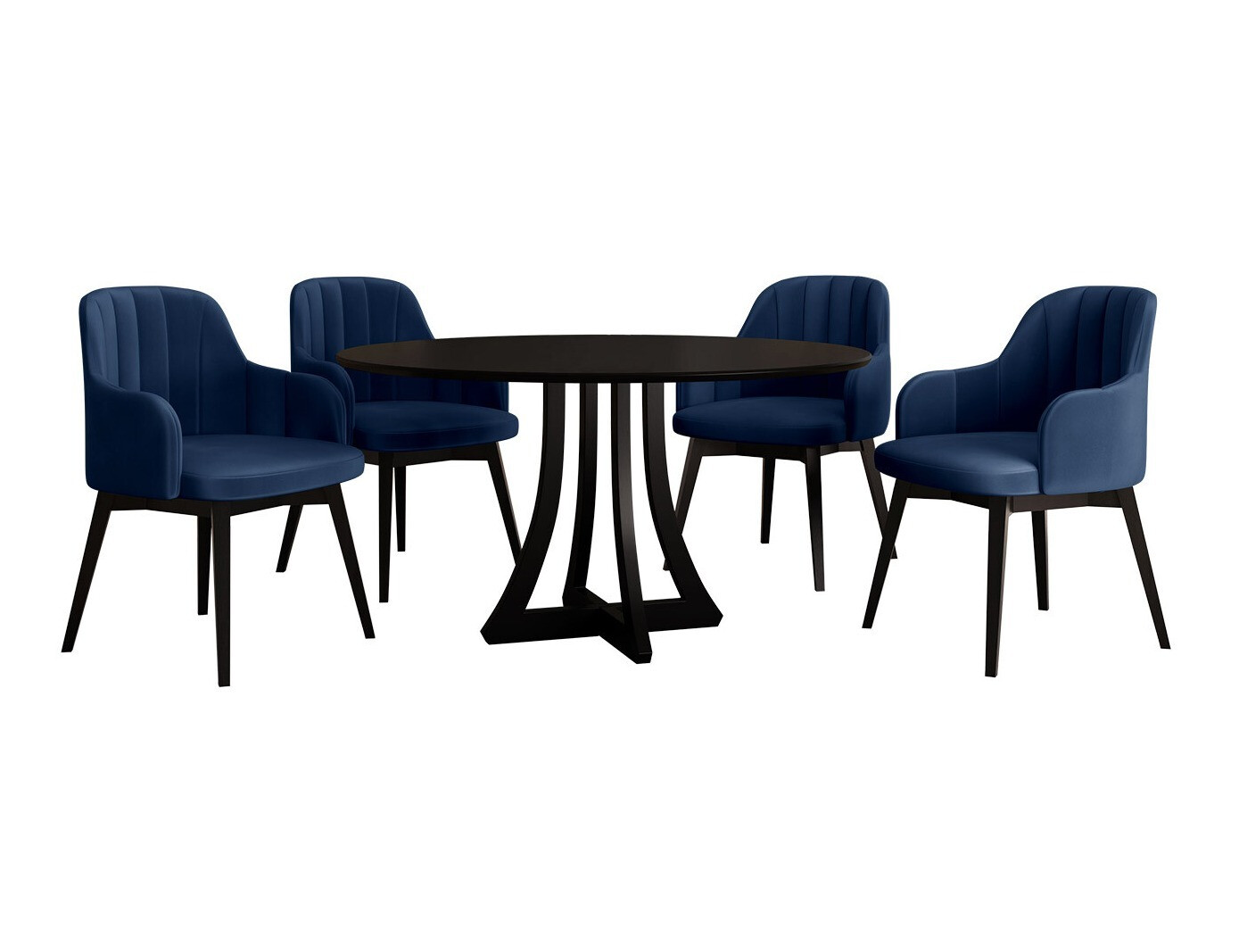 Trpezarijski set Racine 128 (Crno)