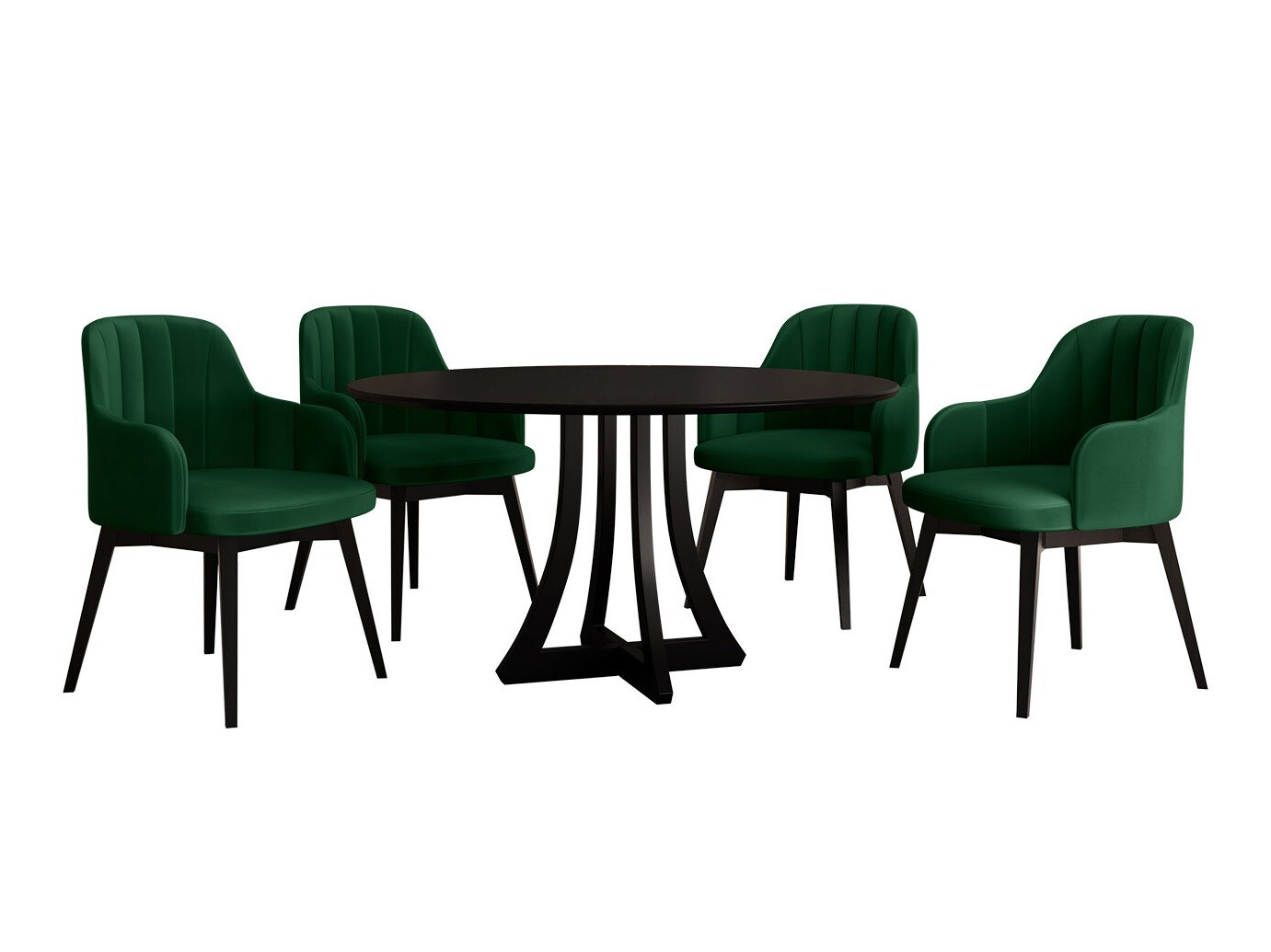 Trpezarijski set Racine 128 (Crno)