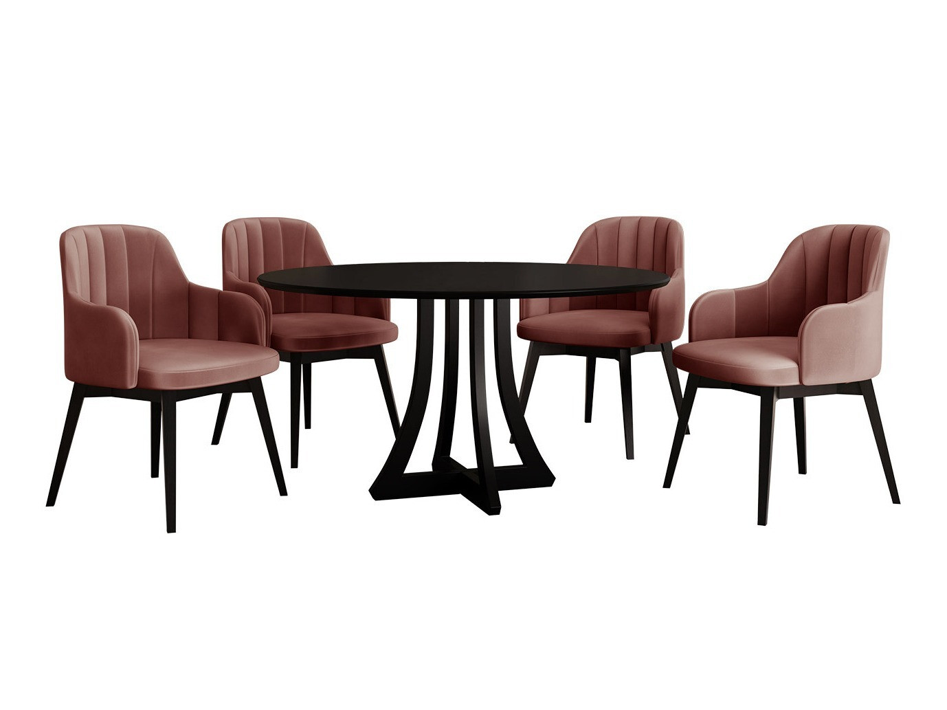 Trpezarijski set Racine 128 (Crno)