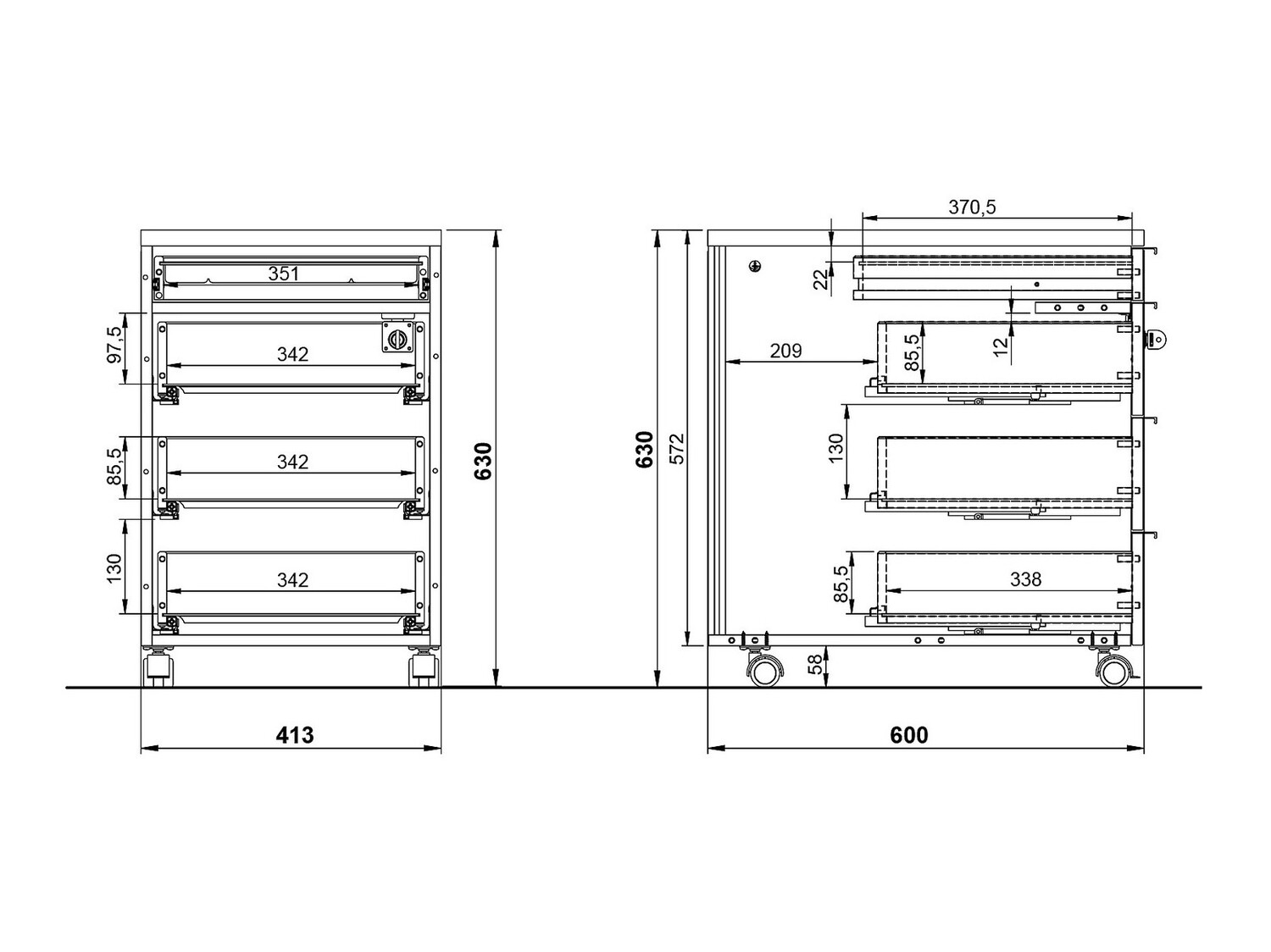 Pokretna kaseta Feltoru 106 (Belo)