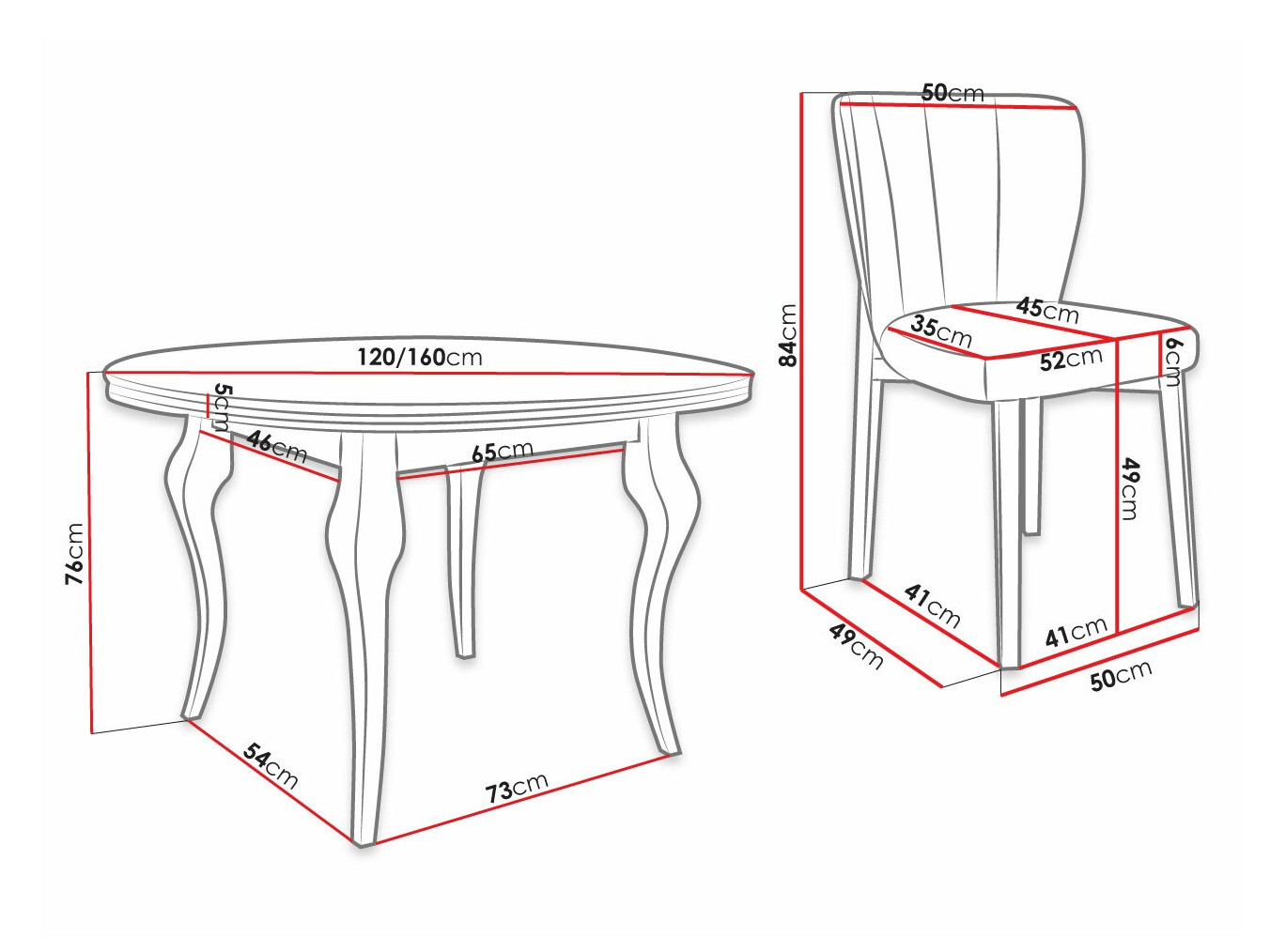 Trpezarijski set Racine 140 (Baloo 2073)