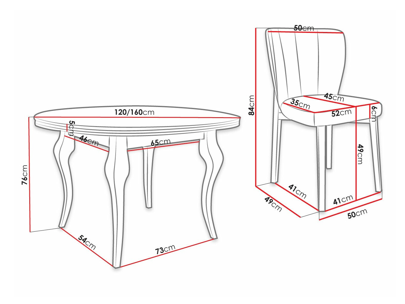 Trpezarijski set Racine 140 (Baloo 2085)