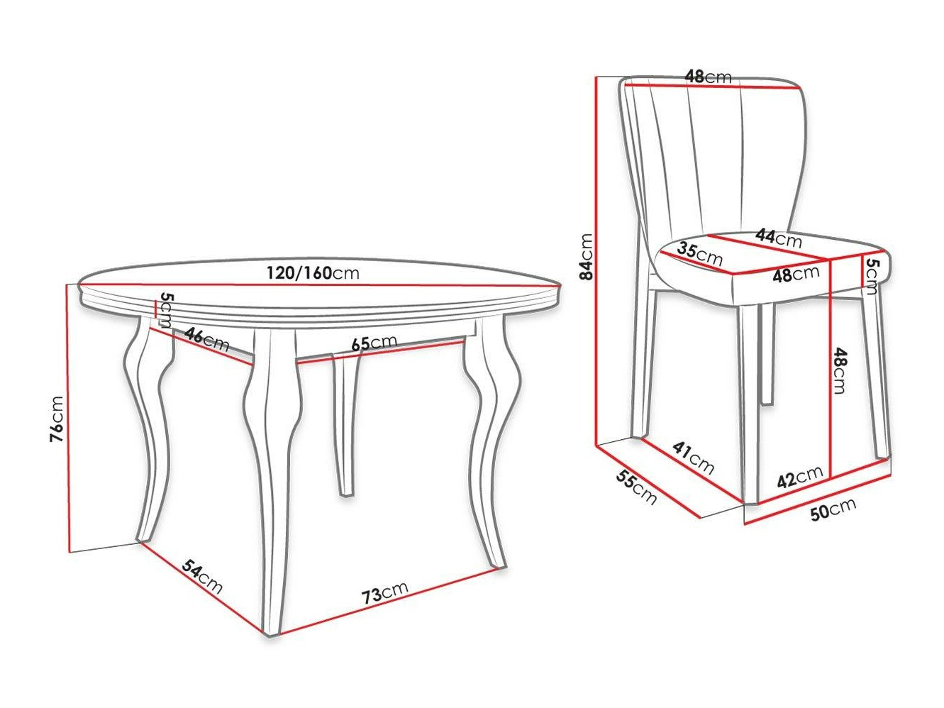 Trpezarijski set Racine 141 (Baloo 2074)