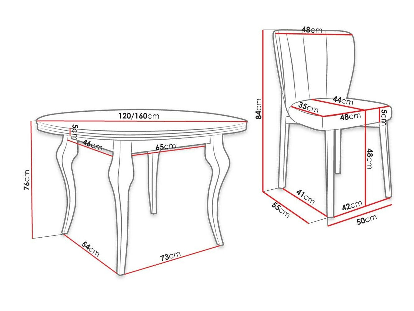 Trpezarijski set Racine 141 (Baloo 2085)