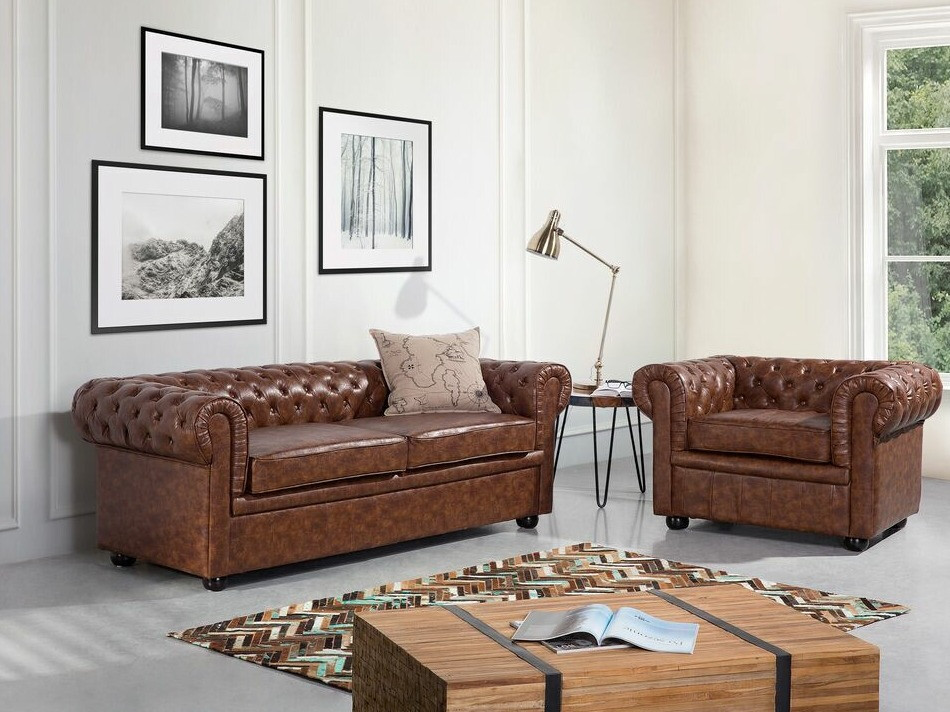 Česterfild sofa Berwyn 832 (Smeđa)
