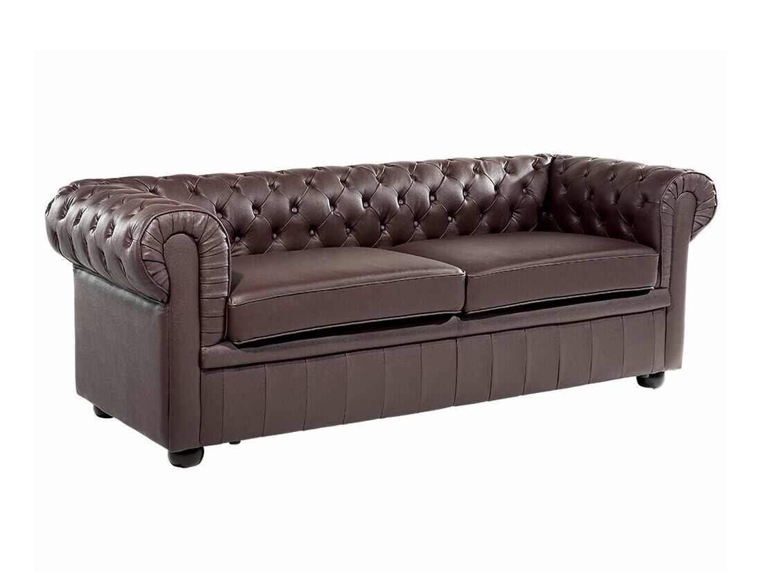 Česterfild sofa Berwyn 832 (Tamno smeđa)