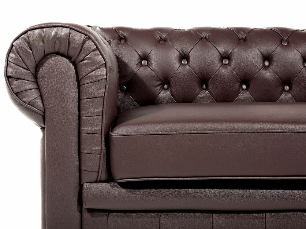Česterfild sofa Berwyn 832 (Tamno smeđa)