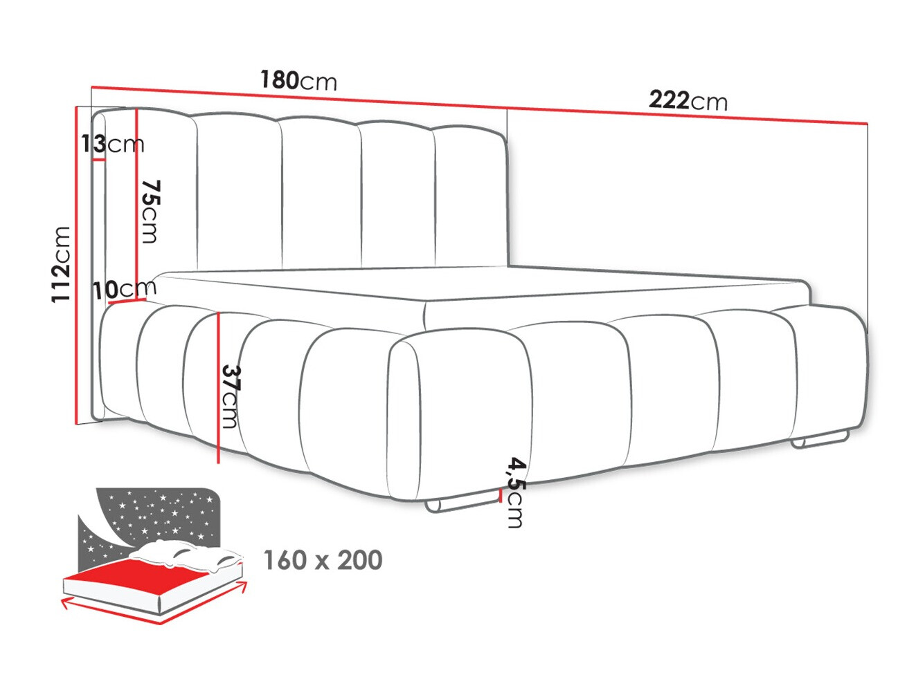 Krevet TrendyNest 106 (Kronos 07)
