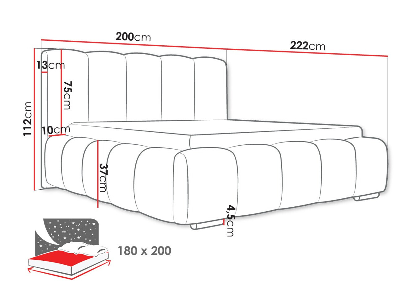 Krevet TrendyNest 106 (Kronos 07)