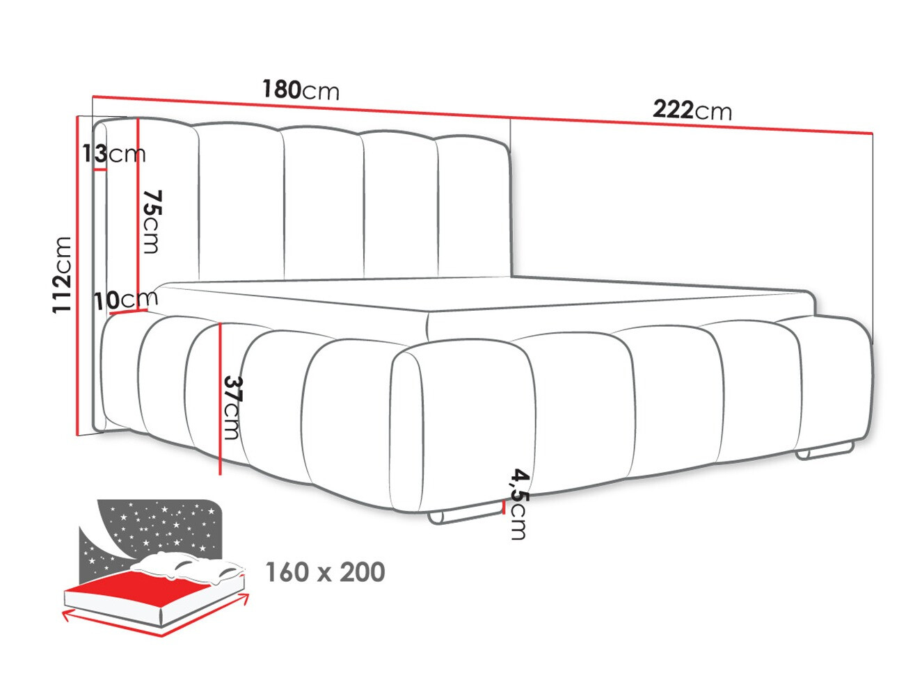 Krevet TrendyNest 106 (Kronos 22)