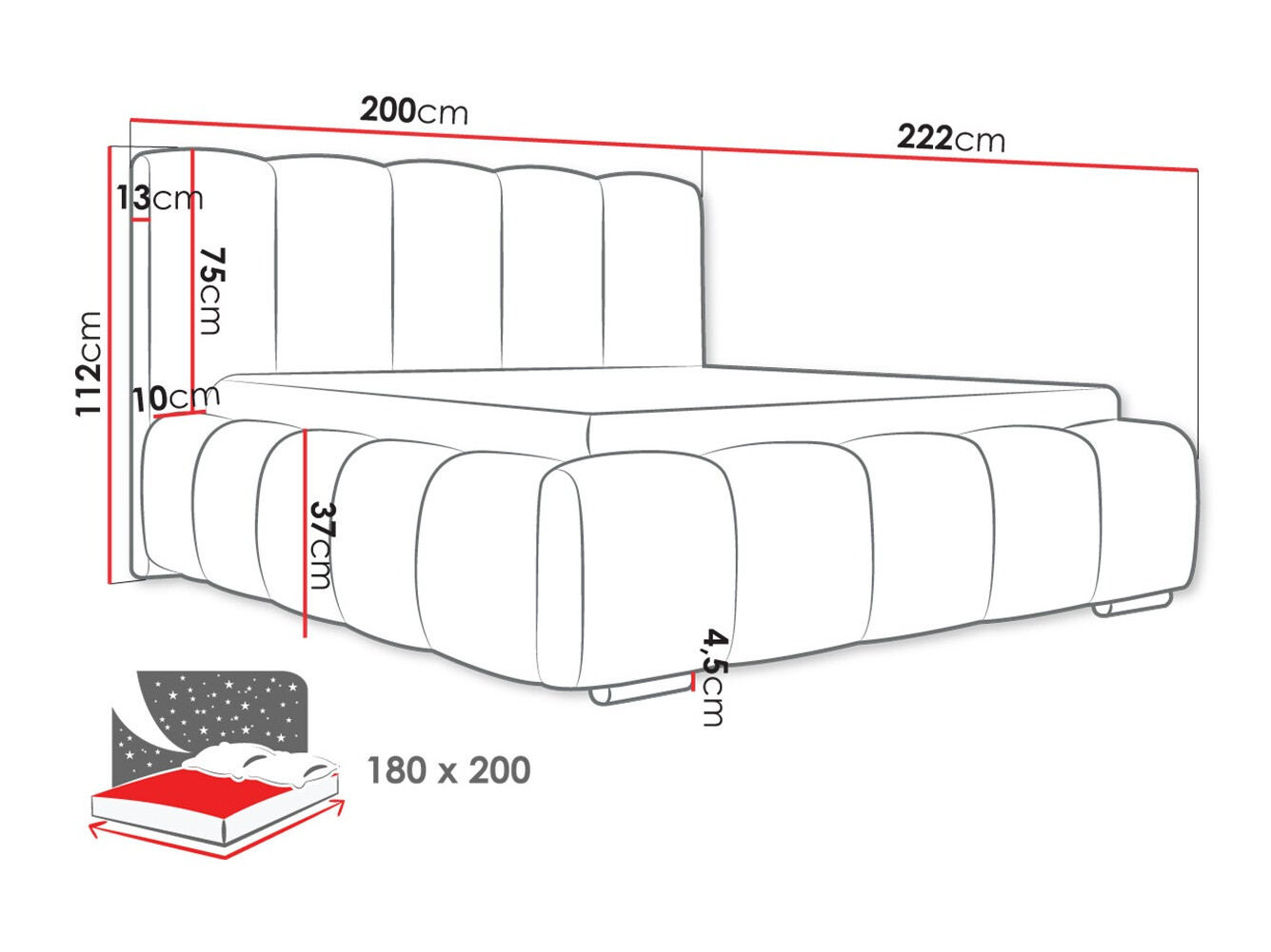Krevet TrendyNest 106 (Kronos 22)